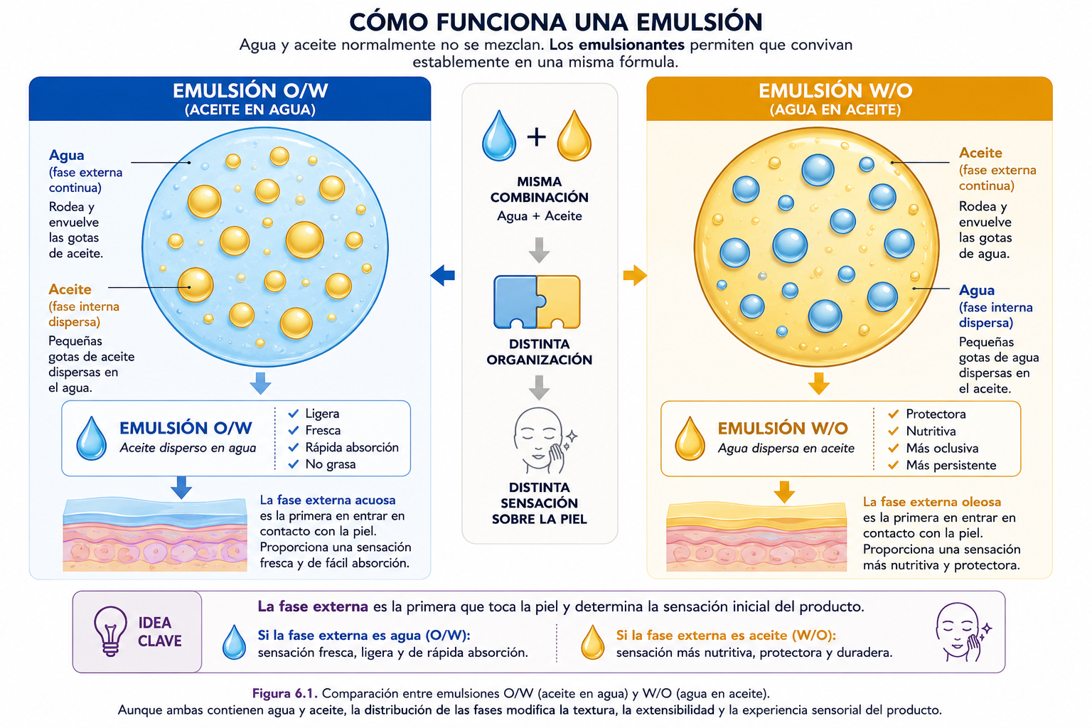 Imagen 6.1. ¿Cómo funciona una emulsión